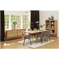 Dining table Ubarali, natural color, plywood/oak veneer, H75x150x90cm