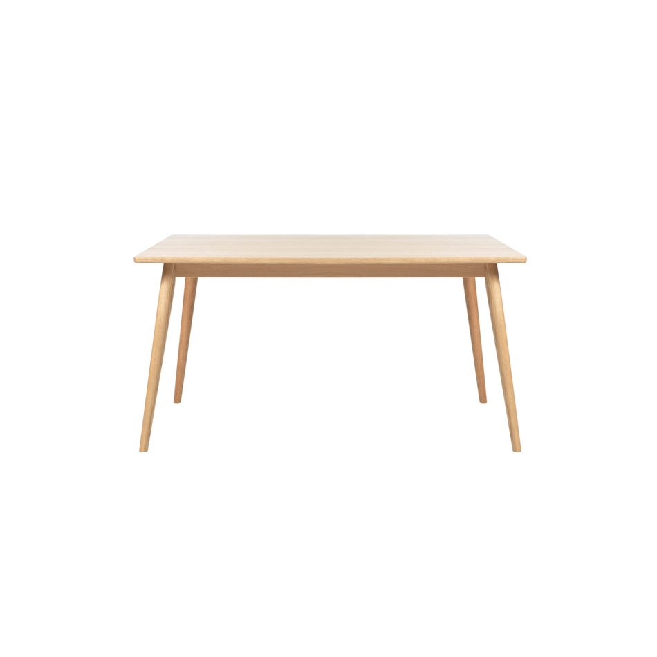 Dining table Ubarali, natural color, plywood/oak veneer, H75x150x90cm
