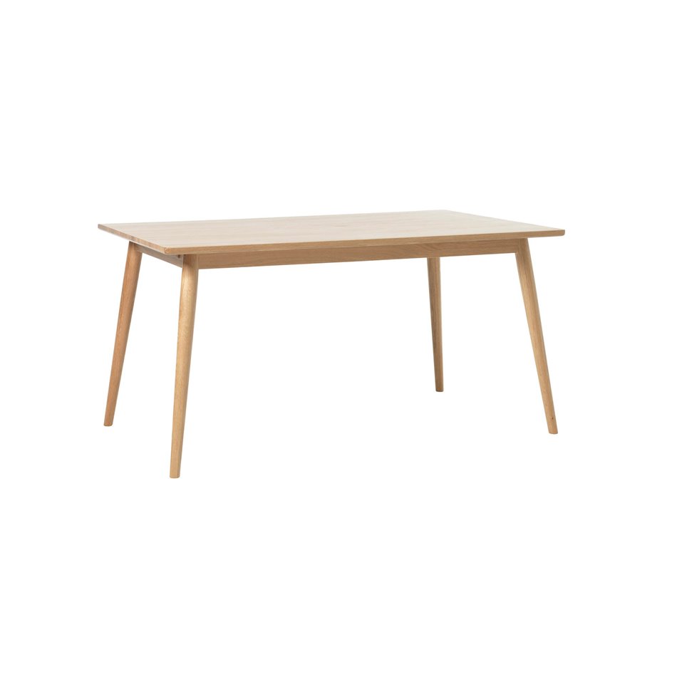 Dining table Ubarali, natural color, plywood/oak veneer, H75x150x90cm