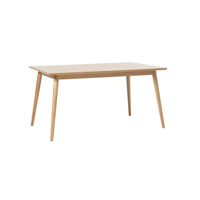 Dining table Ubarali, natural color, plywood/oak veneer, H75x150x90cm