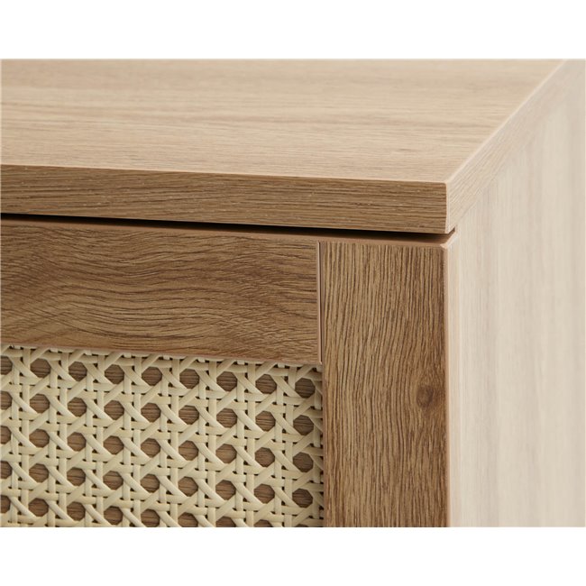 Chest of drawers Usakola, natural, MDF/metal, H75x80x40cm