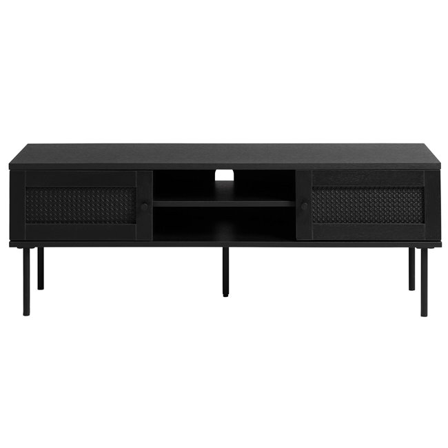 TV table Usakola, black, MDF/metal, H43x120x40cm