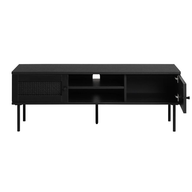 TV table Usakola, black, MDF/metal, H43x120x40cm