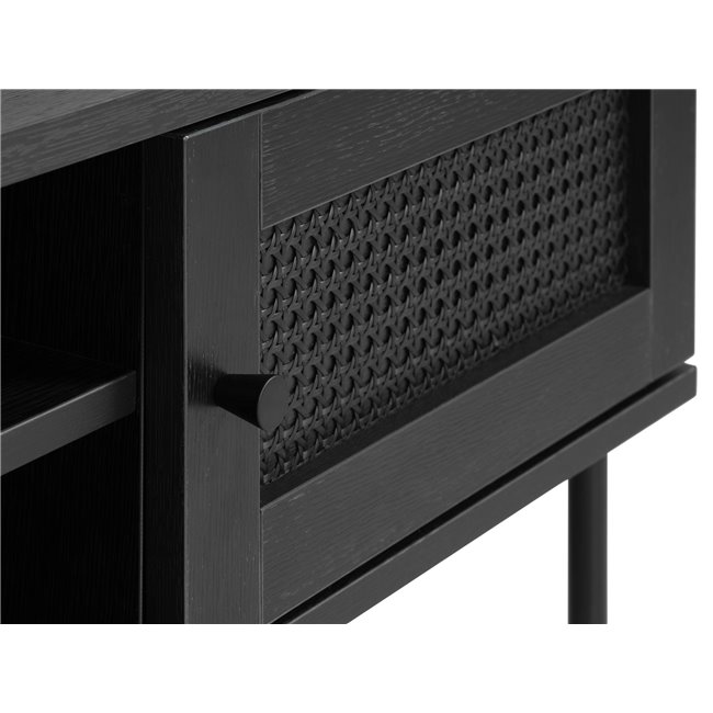 TV table Usakola, black, MDF/metal, H43x120x40cm