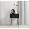 Side table Usakola, black, MDF/metal, H70x45x45cm