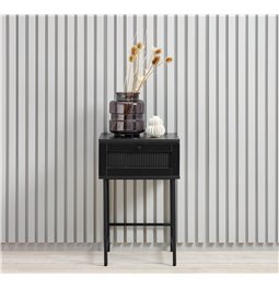Side table Usakola, black, MDF/metal, H70x45x45cm