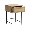 Side table Usakola, natural color, MDF/metal, H70x45x45cm