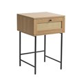 Side table Usakola, natural color, MDF/metal, H70x45x45cm