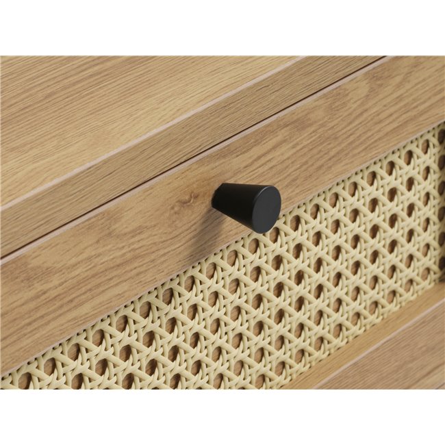 Side table Usakola, natural color, MDF/metal, H70x45x45cm