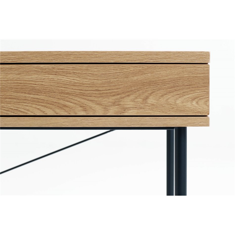 Письменный стол Usakola, натурального цвета/черный, MDF/металл, H76x120x60см