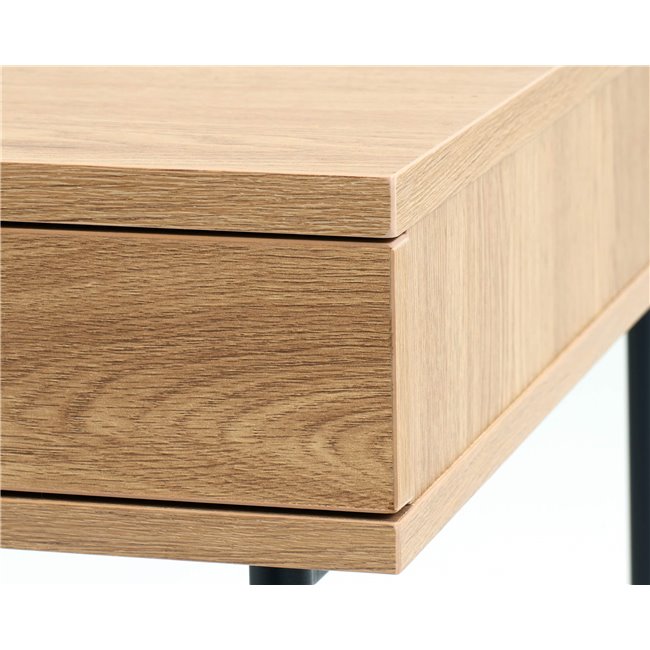 Письменный стол Usakola, натурального цвета/черный, MDF/металл, H76x120x60см