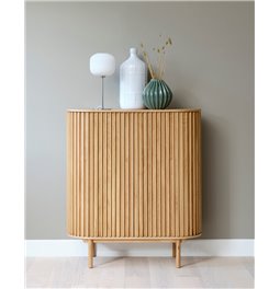 Шкаф Ukarno, натурального цвета, шпон дуба/массив дуба, H125х110х45см