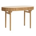 Office table Ukarno, natural color, oak veneer/solid oak, H75x120x60cm