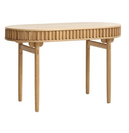 Office table Ukarno, natural color, oak veneer/solid oak, H75x120x60cm