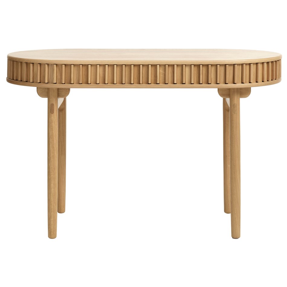 Office table Ukarno, natural color, oak veneer/solid oak, H75x120x60cm