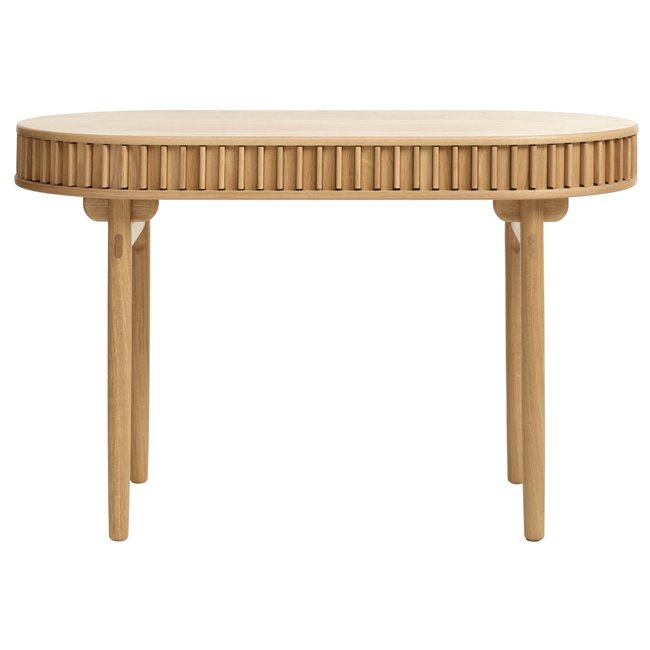 Office table Ukarno, natural color, oak veneer/solid oak, H75x120x60cm