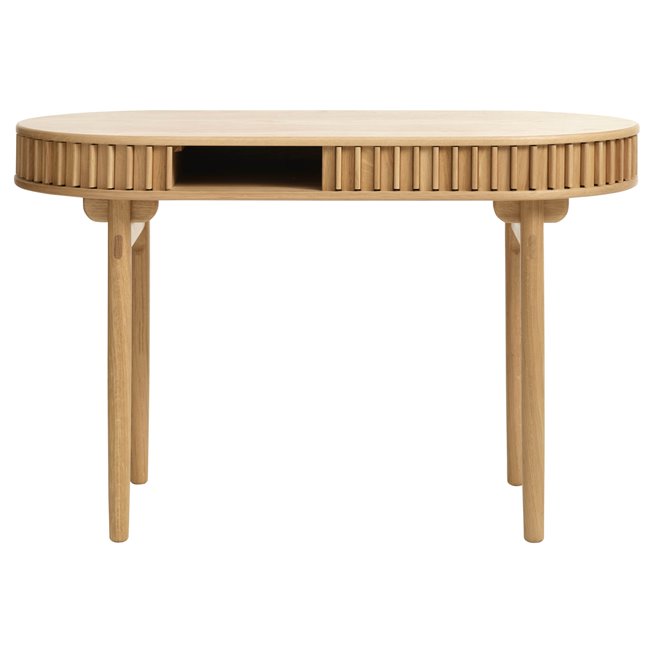 Office table Ukarno, natural color, oak veneer/solid oak, H75x120x60cm