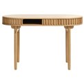 Office table Ukarno, natural color, oak veneer/solid oak, H75x120x60cm
