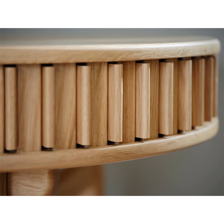 Office table Ukarno, natural color, oak veneer/solid oak, H75x120x60cm