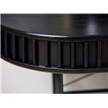 Office table Usien, black, oak veneer/solid oak, H75x120x60cm