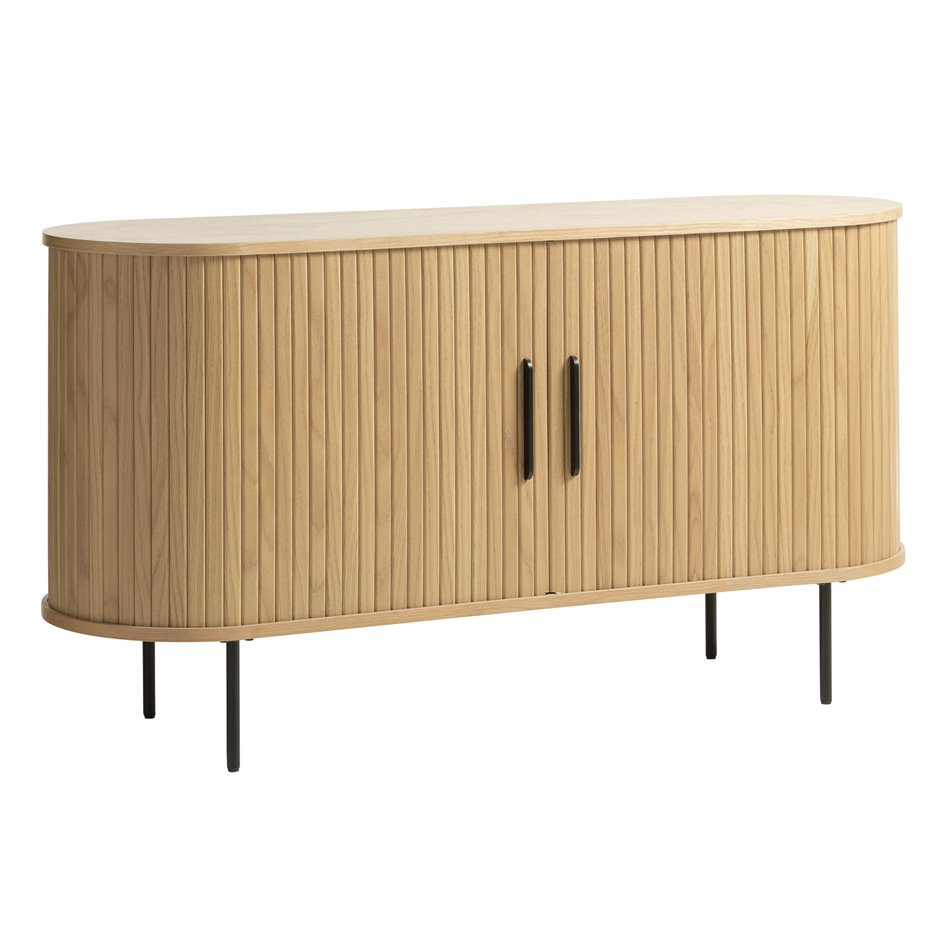 Буфет Nola, натурального цвета, металл/дубовый шпон/MDF, H76х140х45см