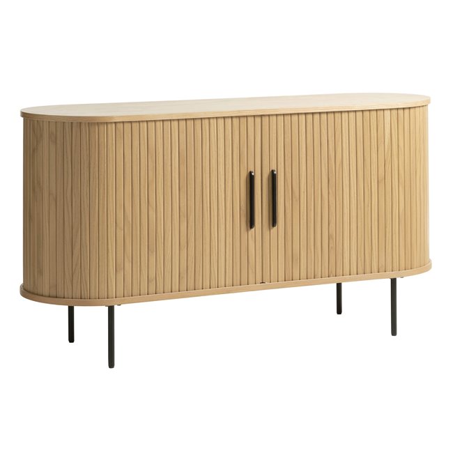 Буфет Nola, натурального цвета, металл/дубовый шпон/MDF, H76х140х45см