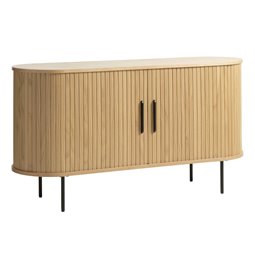Буфет Nola, натурального цвета, металл/дубовый шпон/MDF, H76х140х45см