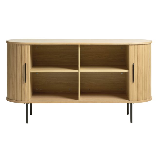 Буфет Nola, натурального цвета, металл/дубовый шпон/MDF, H76х140х45см