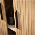 Cabinet Nola, natural color, metal/oak veneer/MDF, H118x100x40cm
