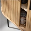 Cabinet Nola, natural color, metal/oak veneer/MDF, H118x100x40cm