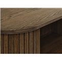 Cabinet Nola, smoked oak color, metal/oak veneer/MDF, H118x100x40cm