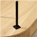 TV table Nola, natural color, metal/oak veneer/MDF, H56x120x40cm