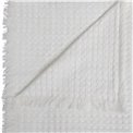 Throw Waffle Widdy, white, 130x180cm