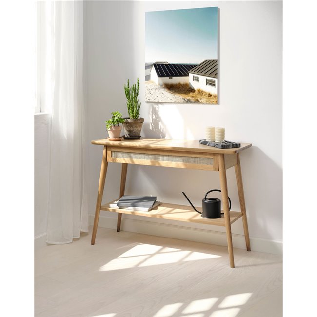 Console Ubarali, natural color, plywood/oak veneer, H75x110x40cm