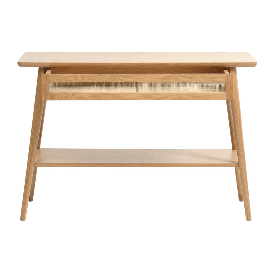 Console Ubarali, natural color, plywood/oak veneer, H75x110x40cm