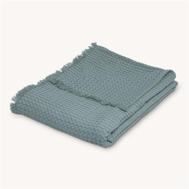 Throw Waffle Widdy, blue-gray, 130x180cm