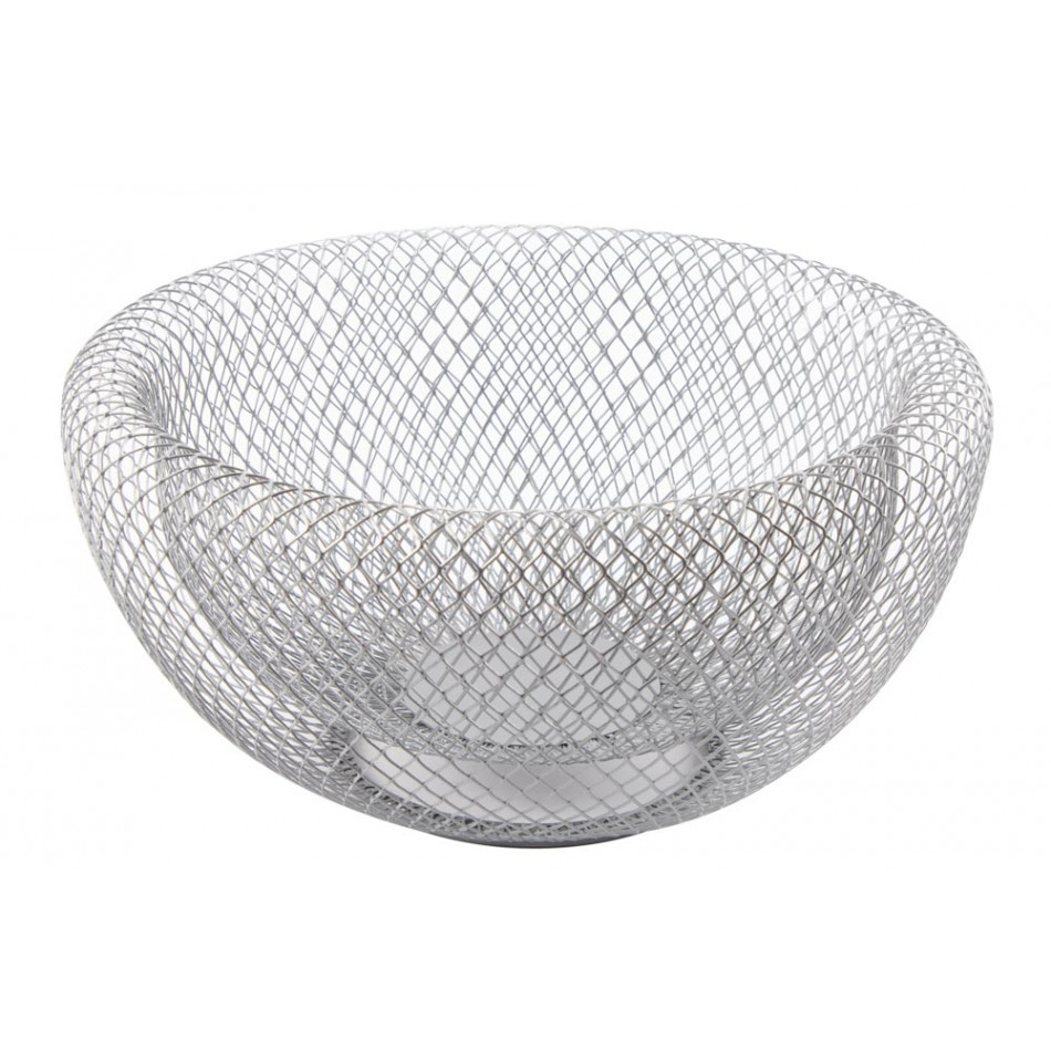 Decorative bowl Seoul L, silver color, H-15cm, D-29cm