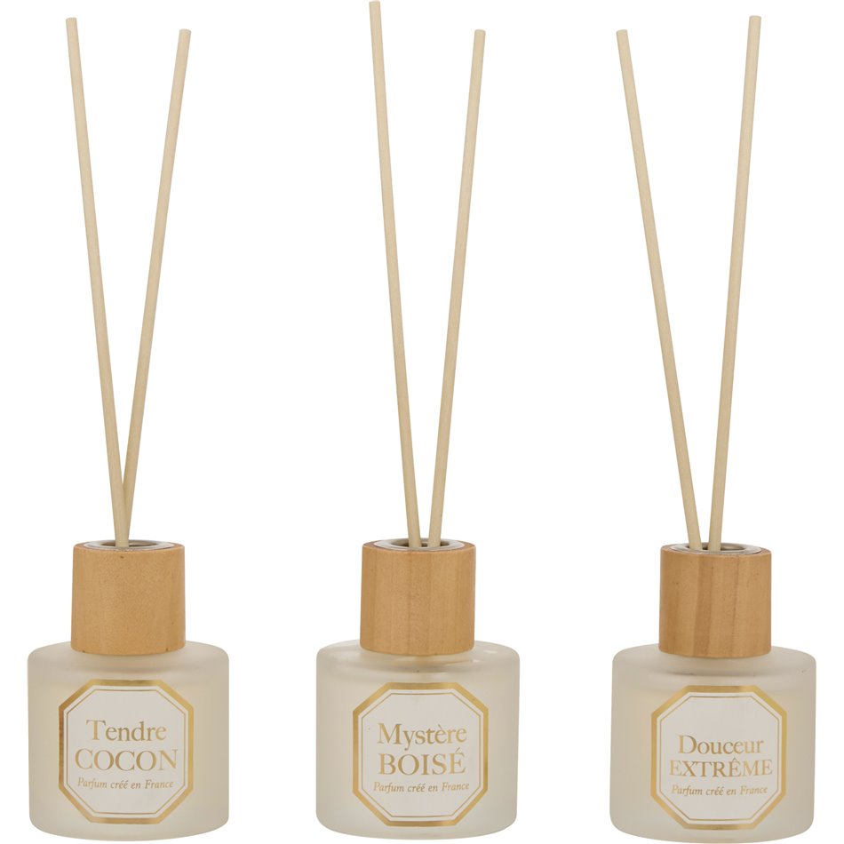 Набор ароматизаторов для комнаты ELISA, с диффузором, 3x45ml, H20cm, D5cm