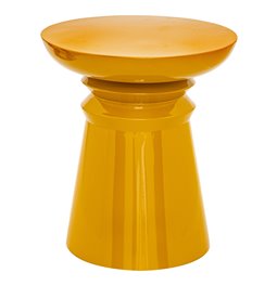 Coffee table TOTEM JAYA MTD, metal, mustard color, D38cm H43cm