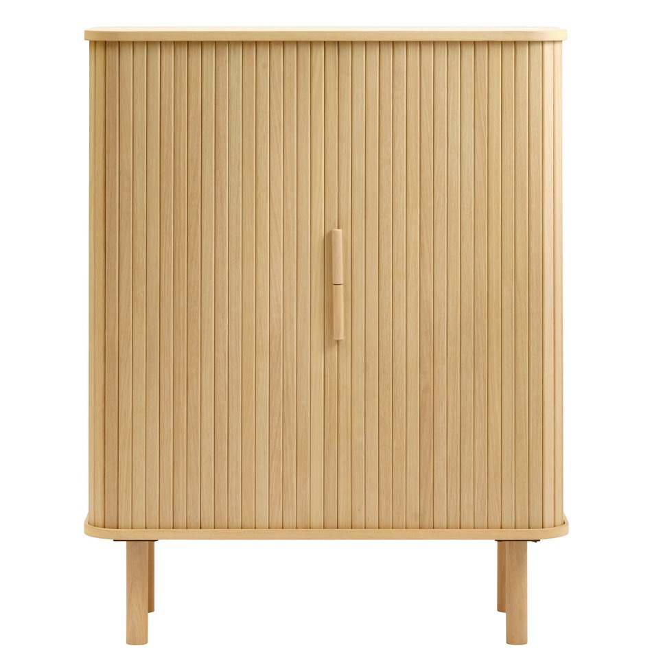 Cabinet Unkavo, natural color, oak veneer/MDF, H113x90x40cm