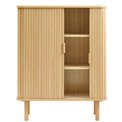 Cabinet Unkavo, natural color, oak veneer/MDF, H113x90x40cm