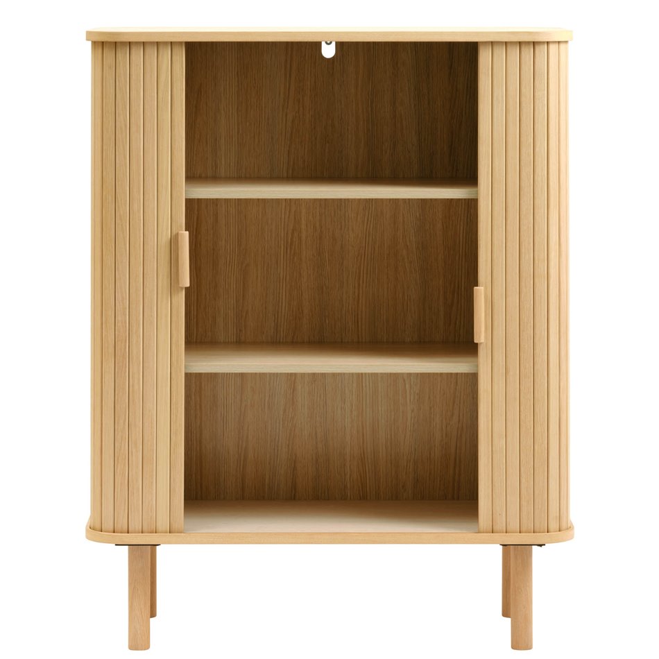 Cabinet Unkavo, natural color, oak veneer/MDF, H113x90x40cm