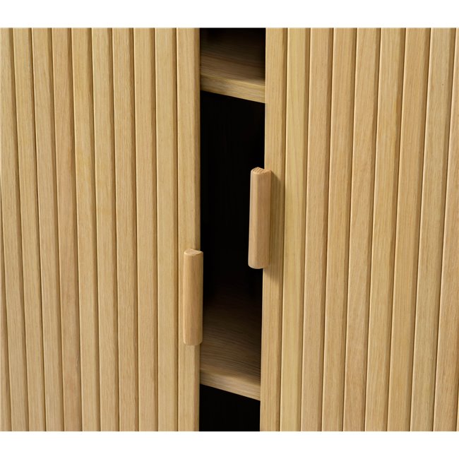 Cabinet Unkavo, natural color, oak veneer/MDF, H113x90x40cm