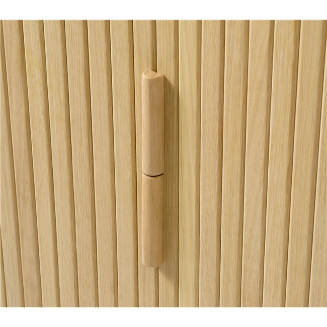Cabinet Unkavo, natural color, oak veneer/MDF, H113x90x40cm