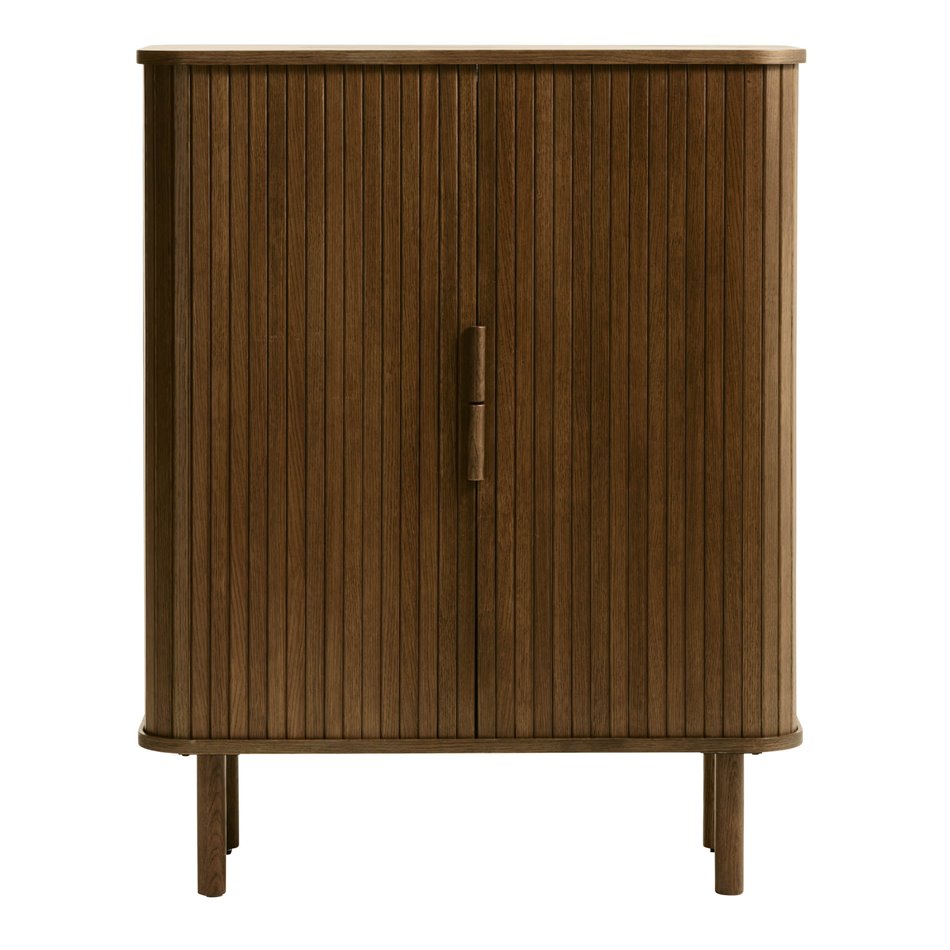 Cabinet Unkavo, brown, oak veneer/MDF, H113x90x40cm