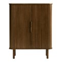 Cabinet Unkavo, brown, oak veneer/MDF, H113x90x40cm