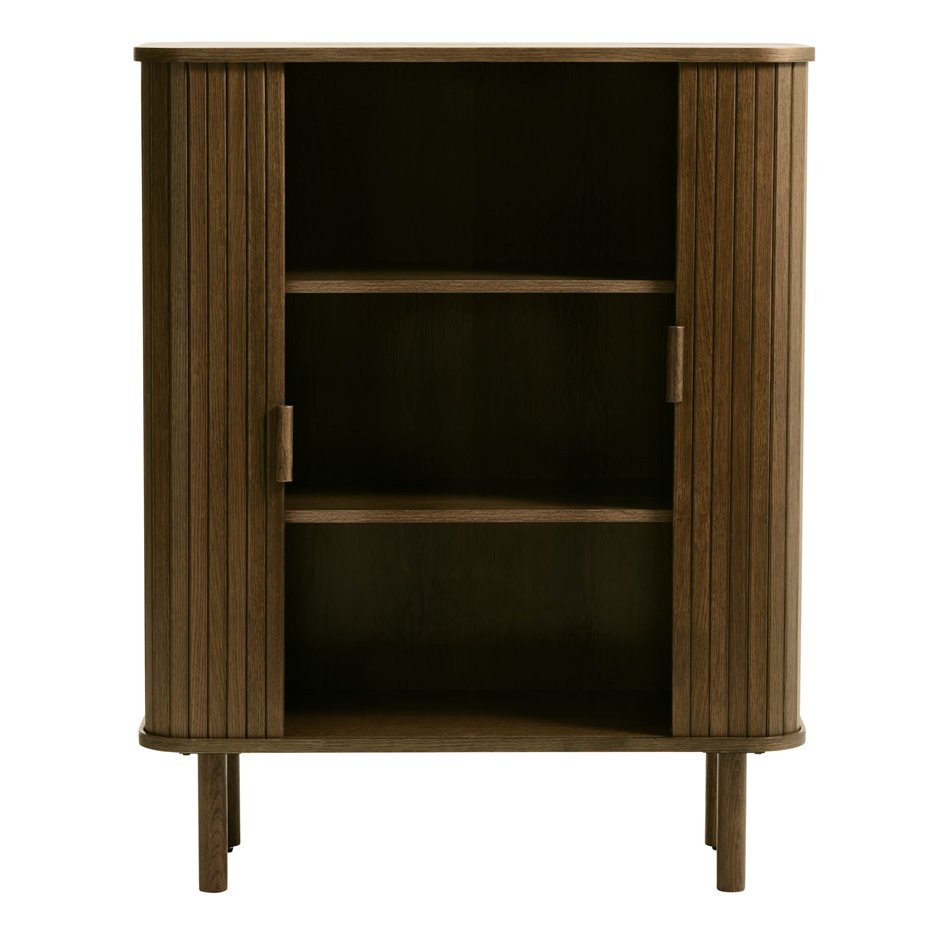 Cabinet Unkavo, brown, oak veneer/MDF, H113x90x40cm