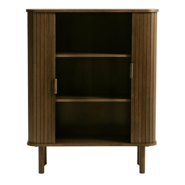 Cabinet Unkavo, brown, oak veneer/MDF, H113x90x40cm
