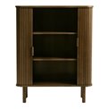 Cabinet Unkavo, brown, oak veneer/MDF, H113x90x40cm