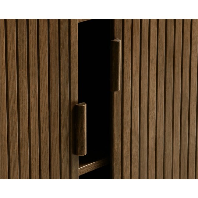 Cabinet Unkavo, brown, oak veneer/MDF, H113x90x40cm